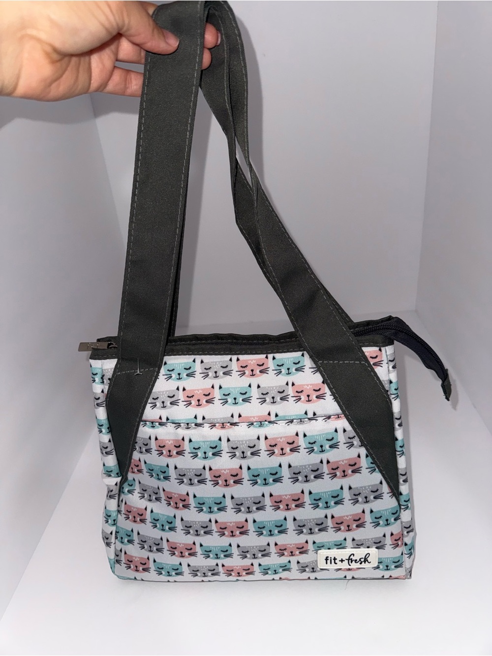 Fit + Fresh Insulated Lunch Bag with 2 Food Storage Containers – Cat Print - Picture 2 of 8
